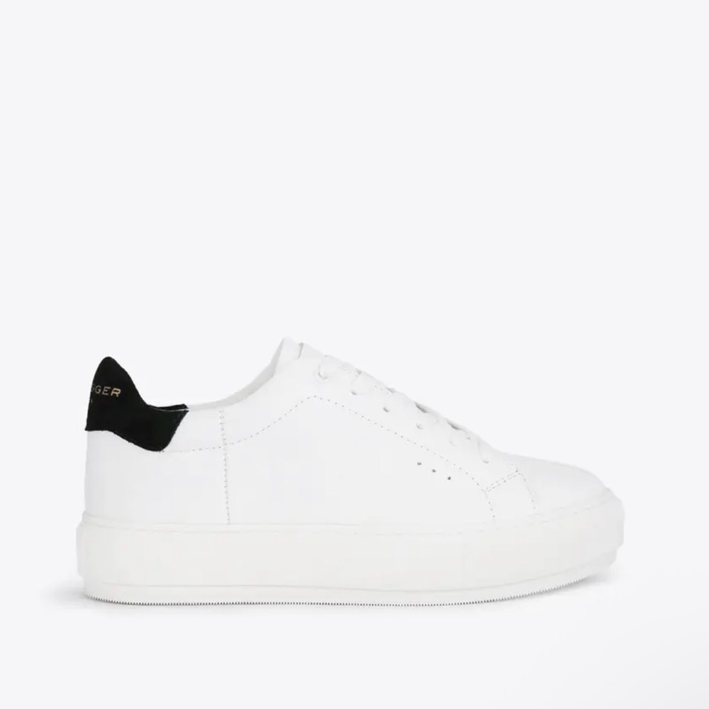 Kurt Geiger White and Black Sneakers with Modern Design